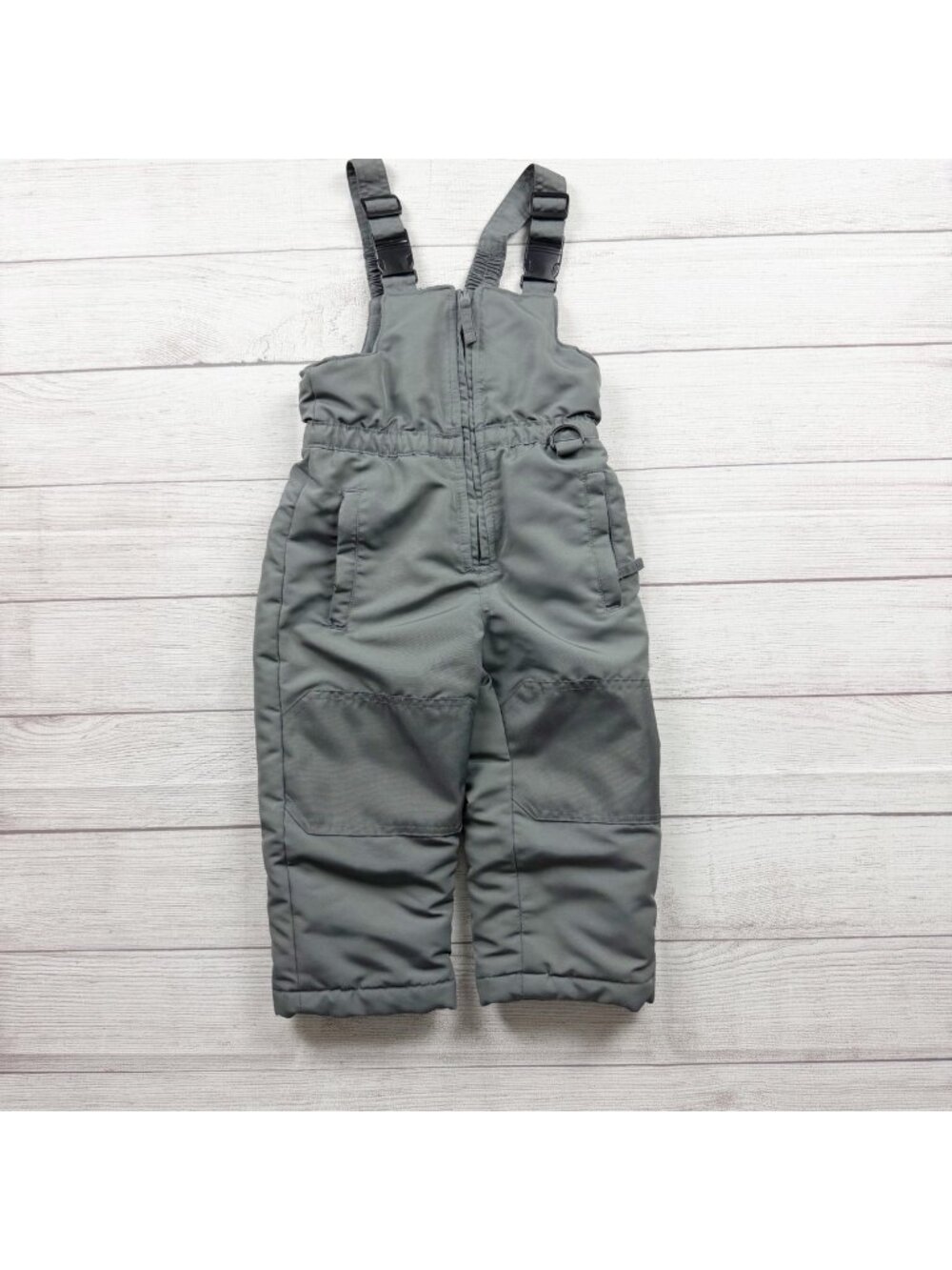 Toughskins Gray Kids Snow Bib Pants Insulated Adjustable Straps Durable 3T